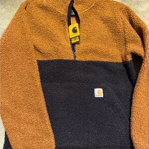 Carhartt Quarter zip Up Sweater - Brown and Black